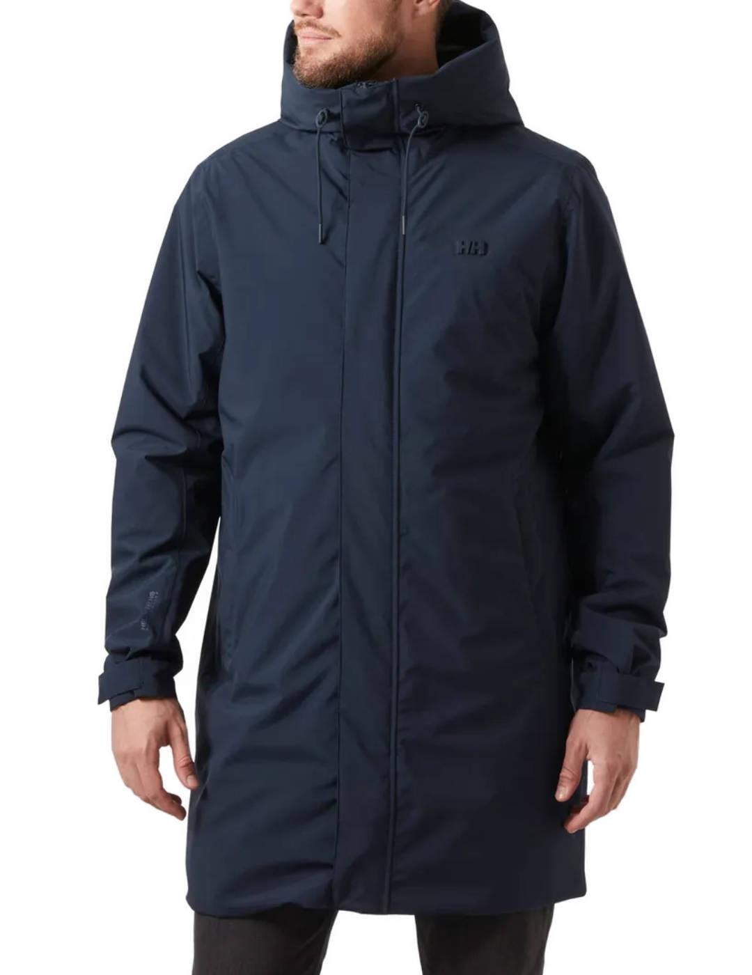 Chaqueta larga Helly Hansen Munich marino impermeable hombre