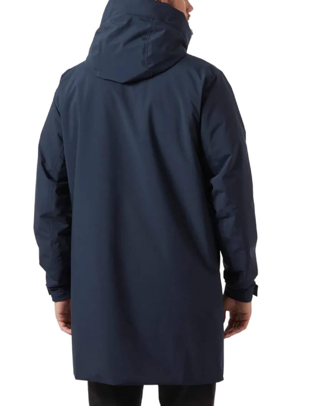 Chaqueta larga Helly Hansen Munich marino impermeable hombre