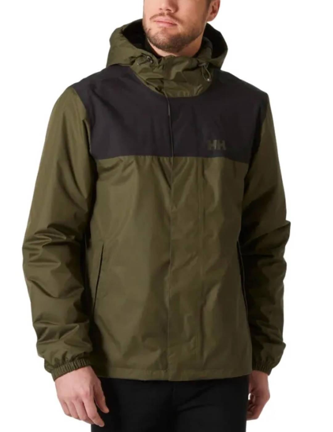 Chaqueta Helly Hansen Vancouver verde y negra de hombre