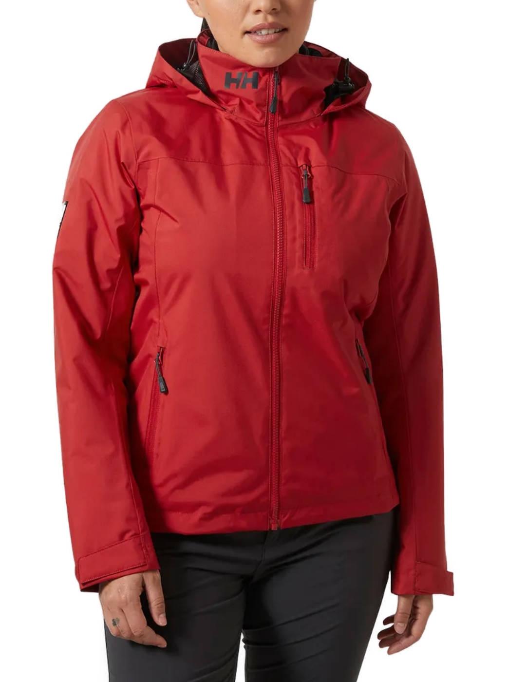 Chaqueta Helly Hansen Crew roja impermeable slim para mujer