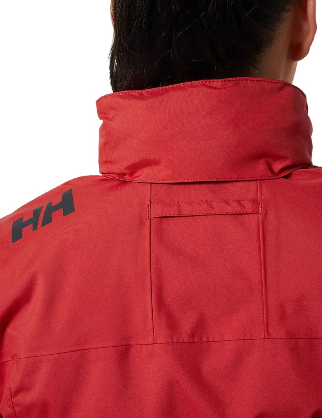 Chaqueta Helly Hansen Crew roja impermeable slim para mujer