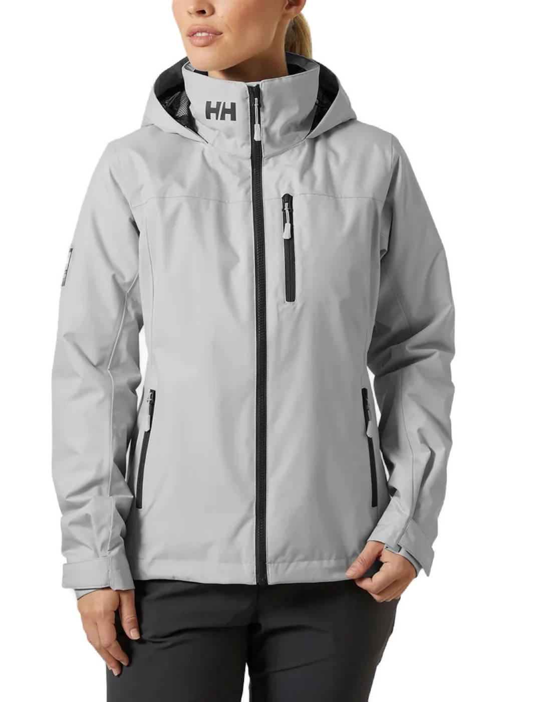 Chaqueta Helly Hansen Crew gris impermeable slim para mujer