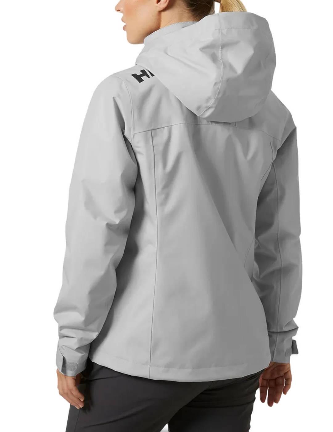 Chaqueta Helly Hansen Crew gris impermeable slim para mujer