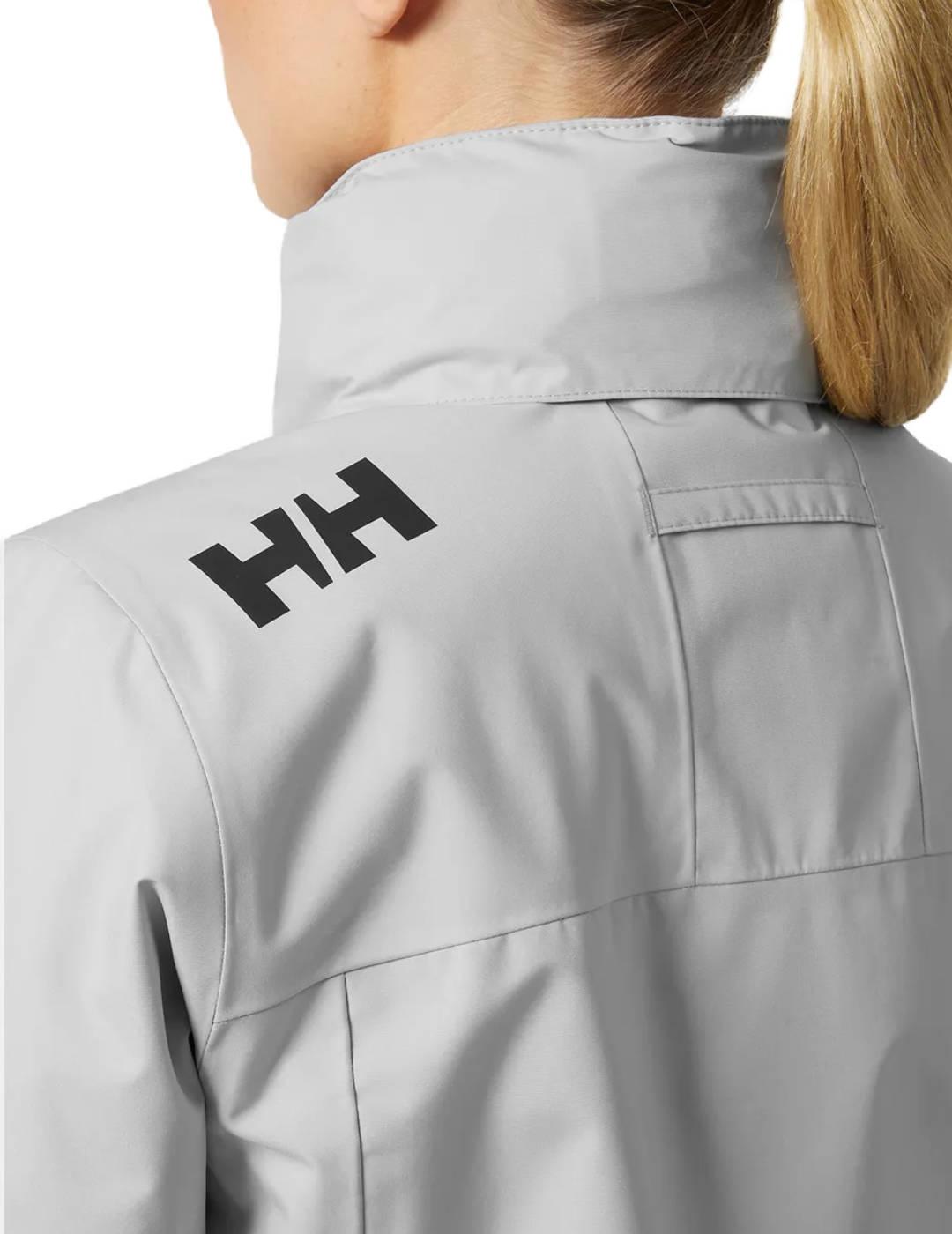 Chaqueta Helly Hansen Crew gris impermeable slim para mujer