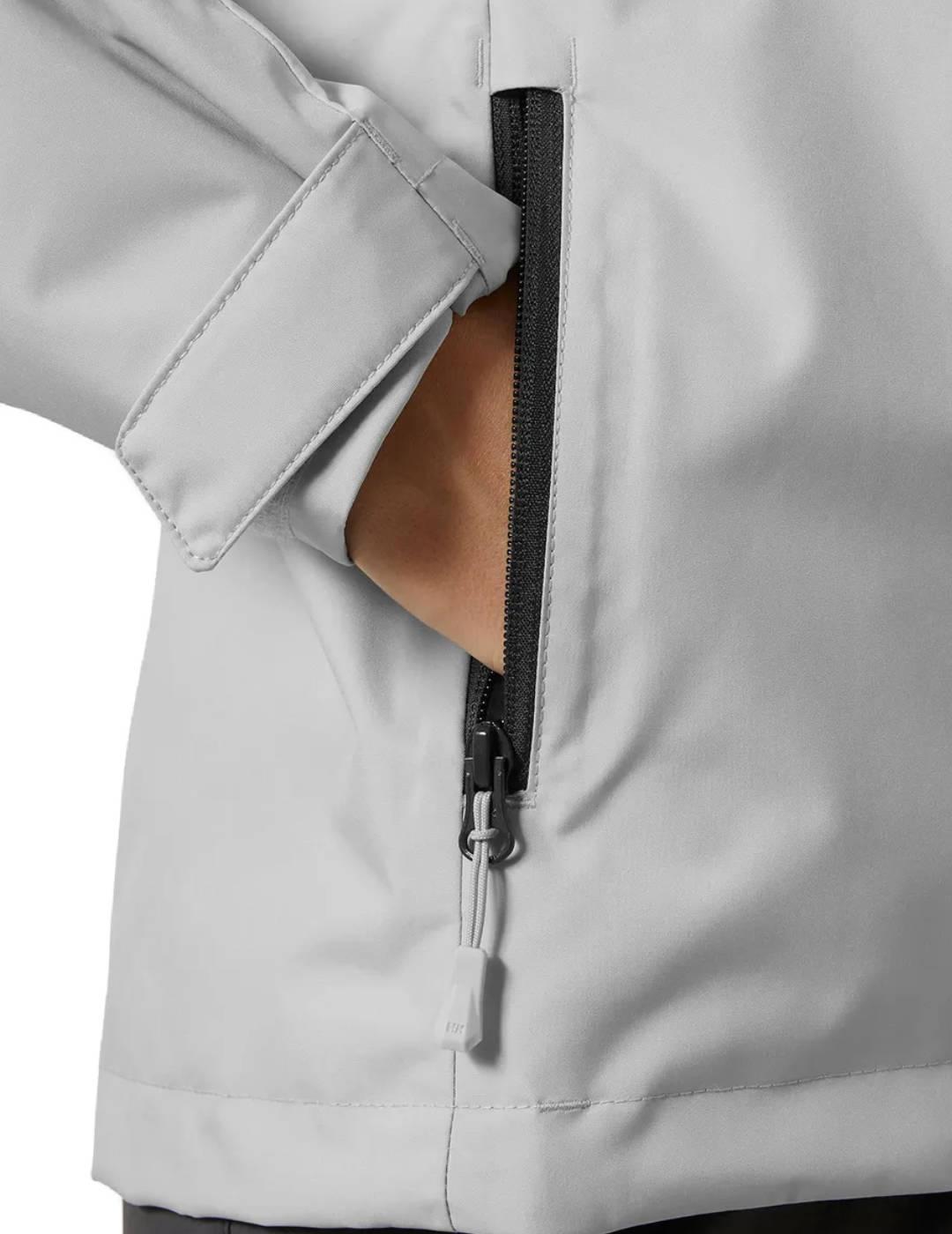 Chaqueta Helly Hansen Crew gris impermeable slim para mujer