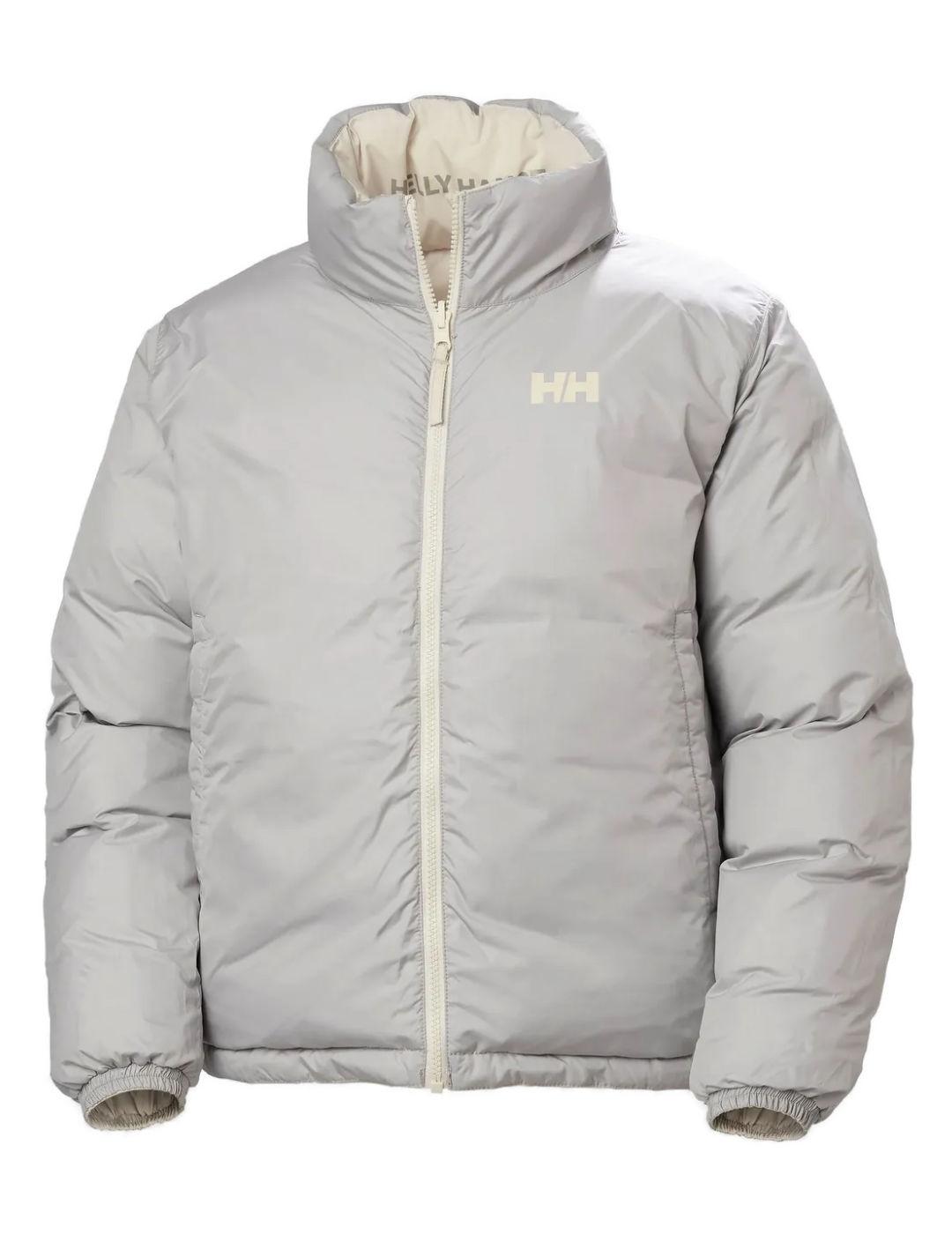 Chaqueta Helly Hansen beige gris reversible para mujer