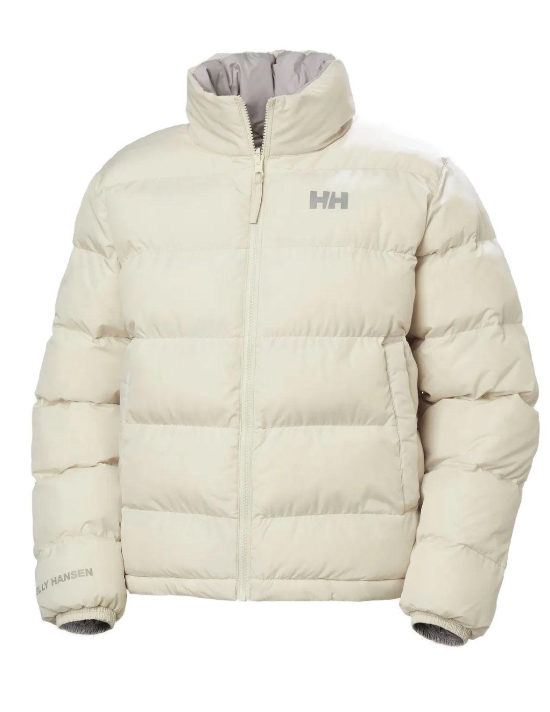 Chaqueta Helly Hansen beige gris reversible para mujer
