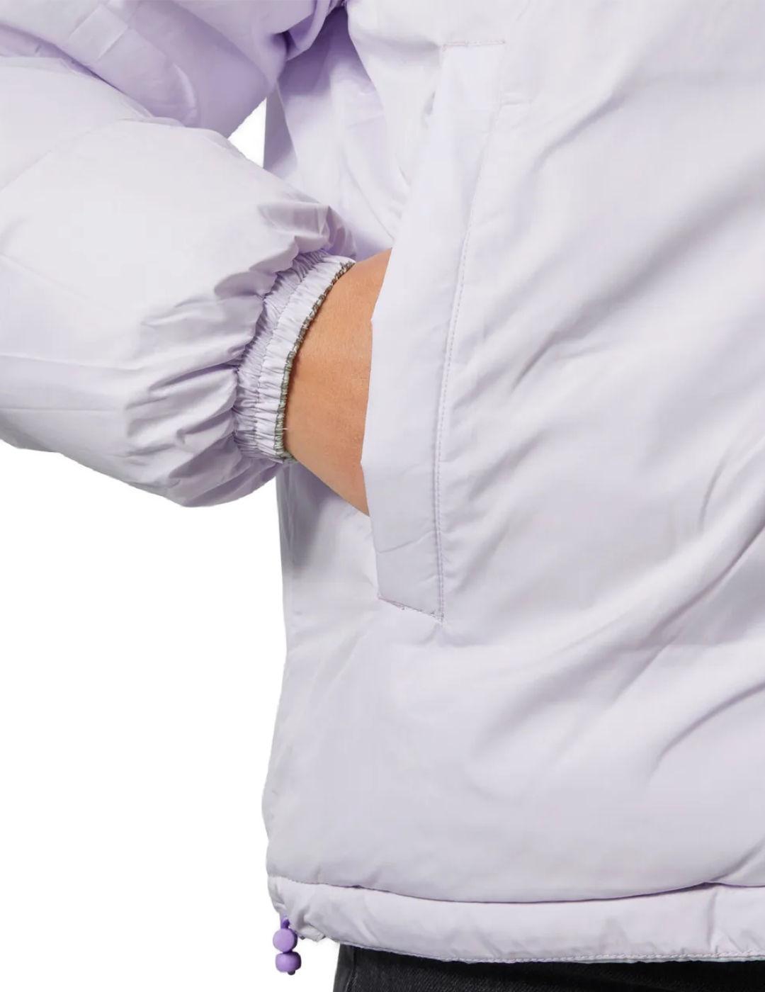 Chaqueta Helly Hansen verde lila reversible puffer de mujer