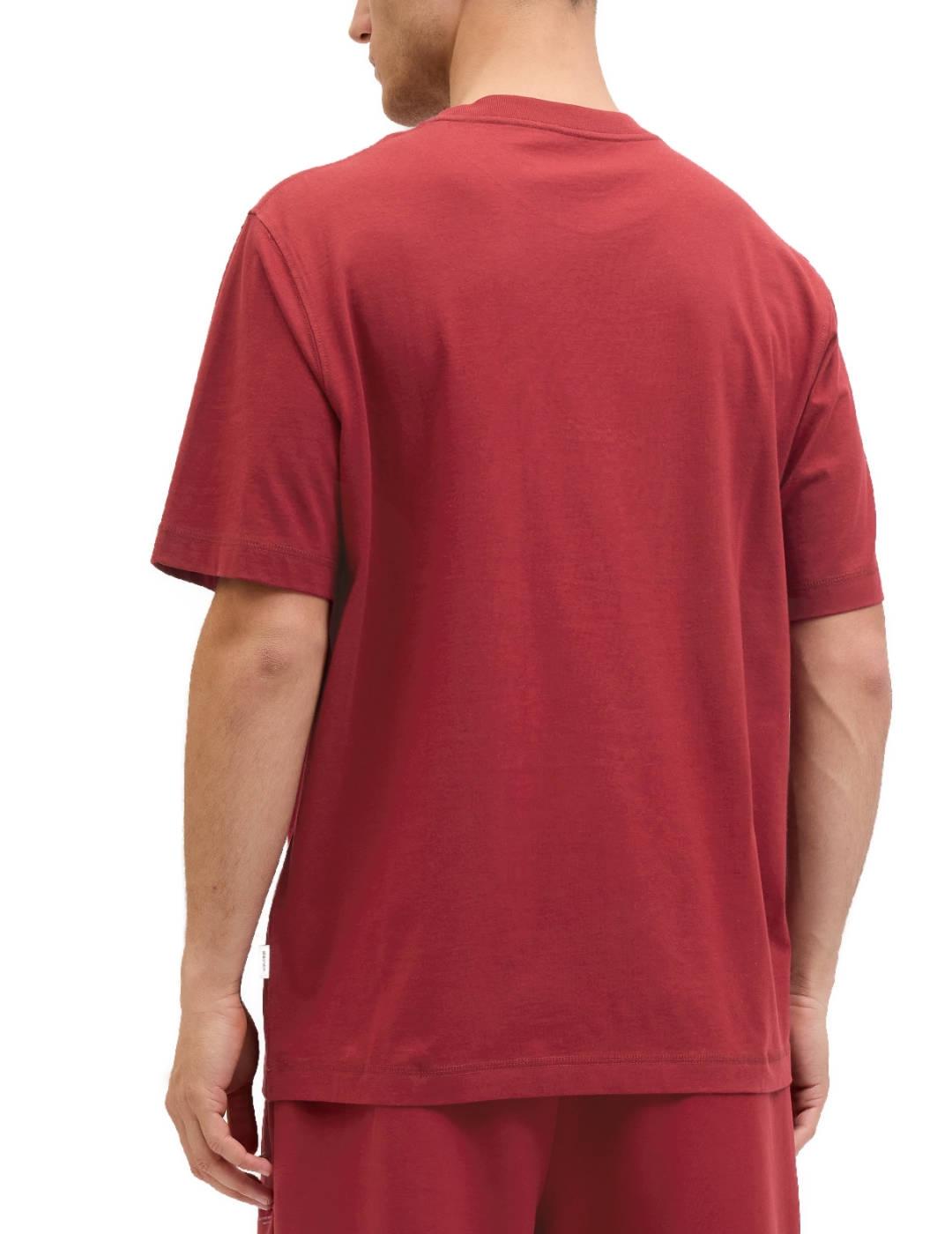 Camiseta Jack&Jones Norrebro roja manga corta de hombre