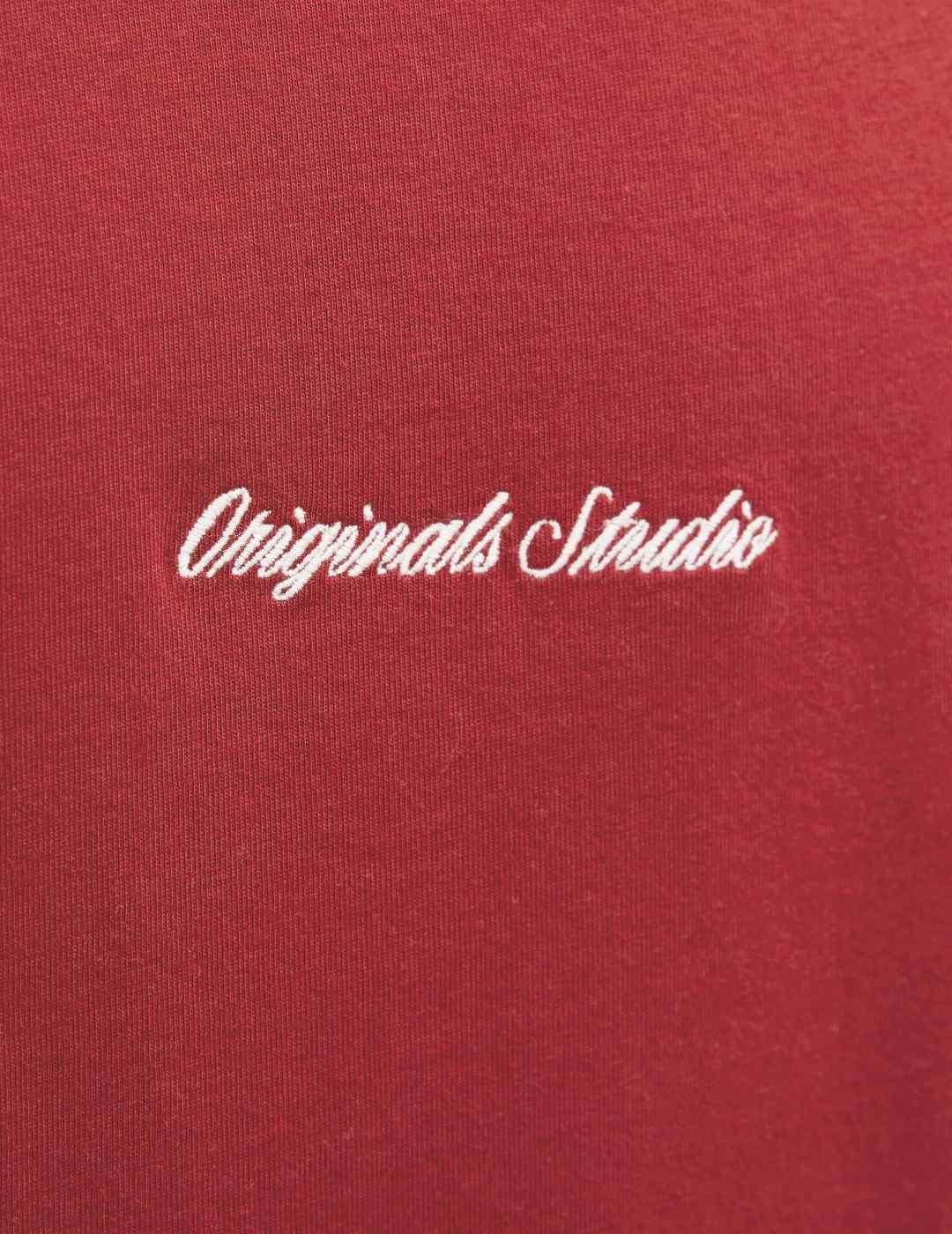 Camiseta Jack&Jones Norrebro roja manga corta de hombre