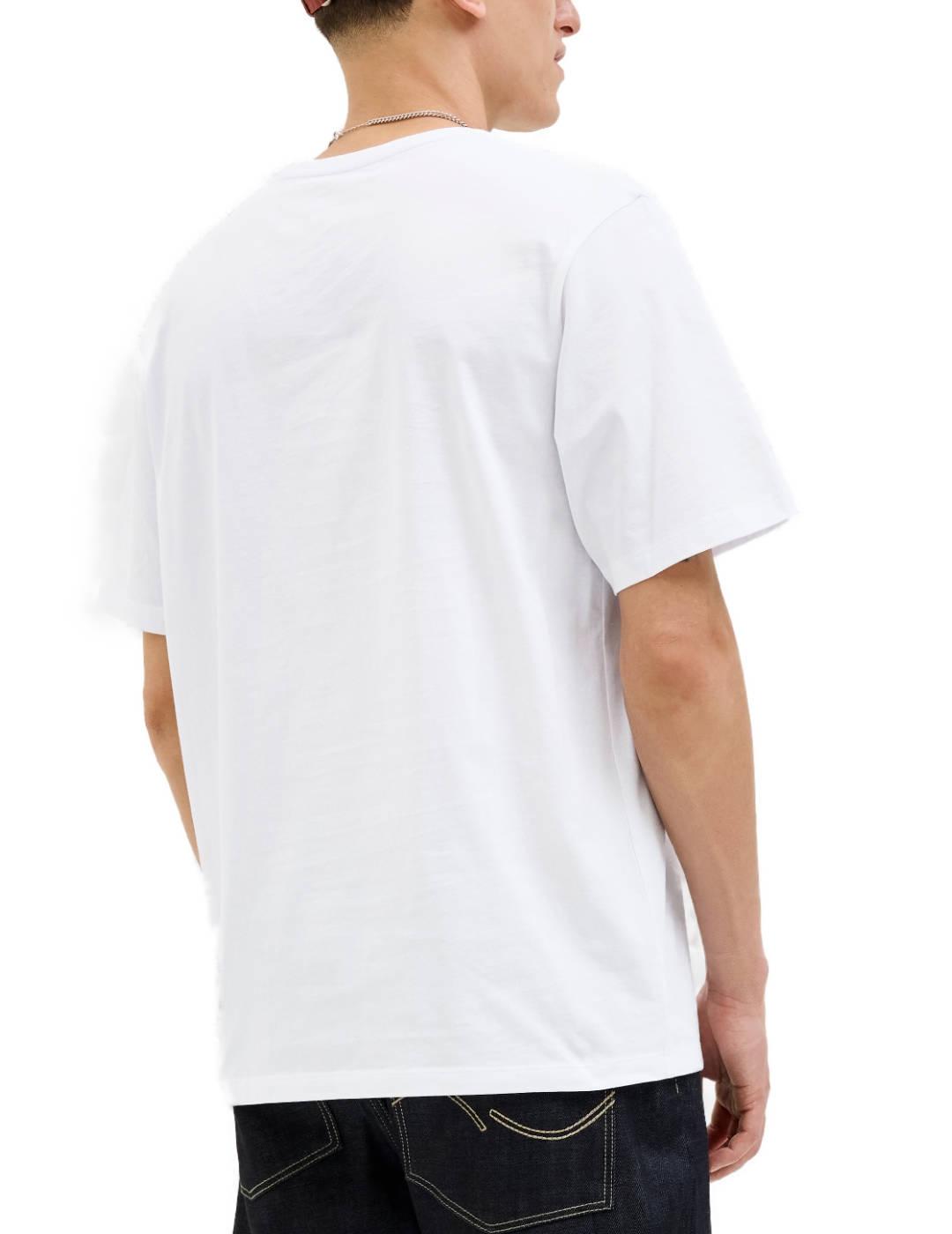 Camiseta Jack&Jones Logo blanca manga corta de hombre