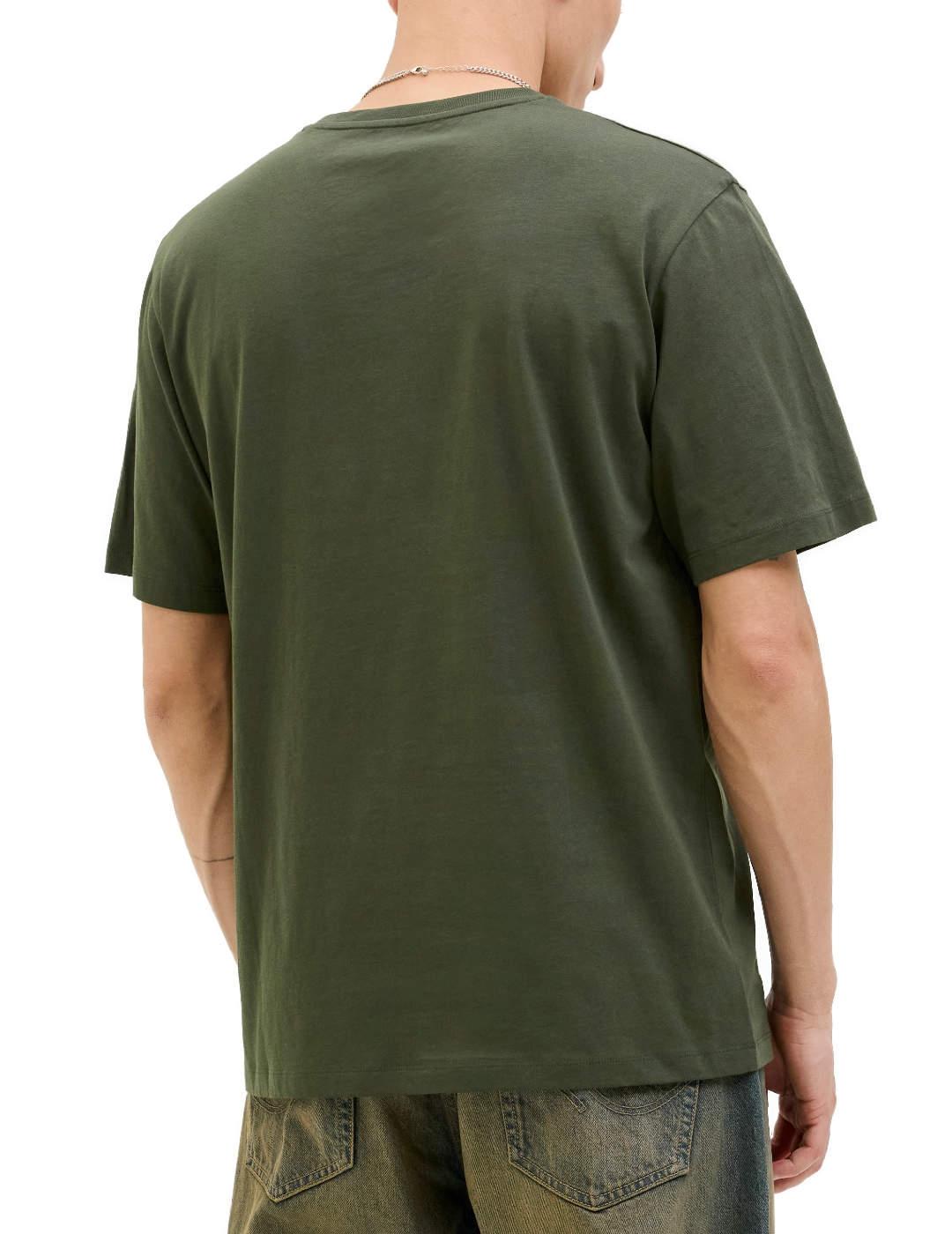 Camiseta Jack&Jones Logo verde manga corta de hombre