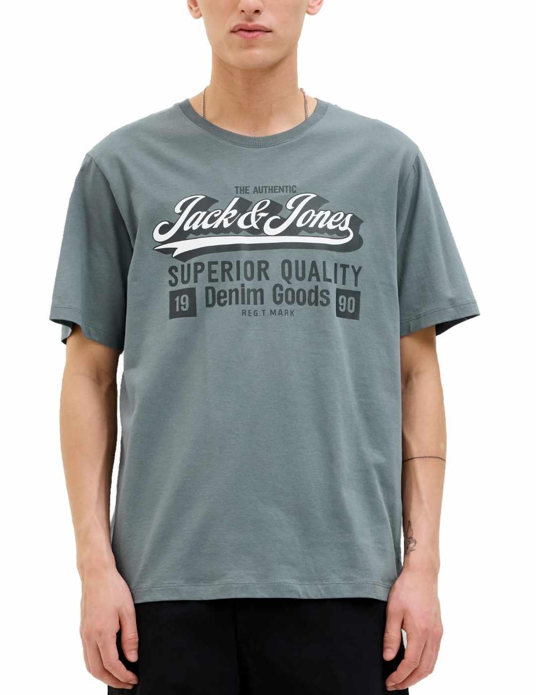 Camiseta Jack&Jones Loogo azul manga corta para hombre