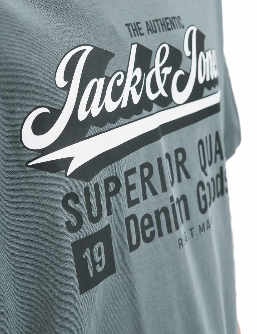 Camiseta Jack&Jones Loogo azul manga corta para hombre