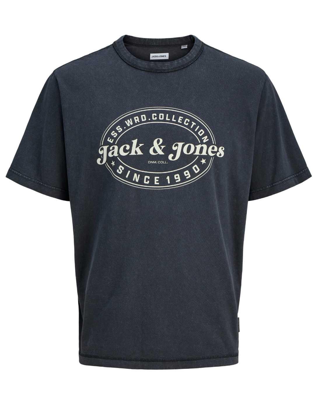 Camiseta Jack&Jones Dover negra manga corta de hombre