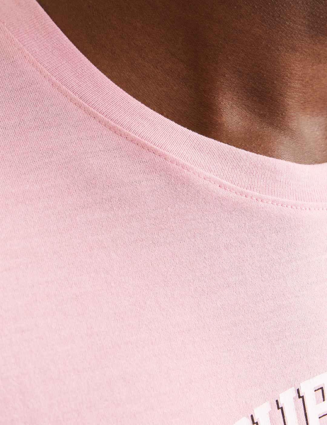 Camiseta Jack&Jones Lego rosa logo manga corta de hombre