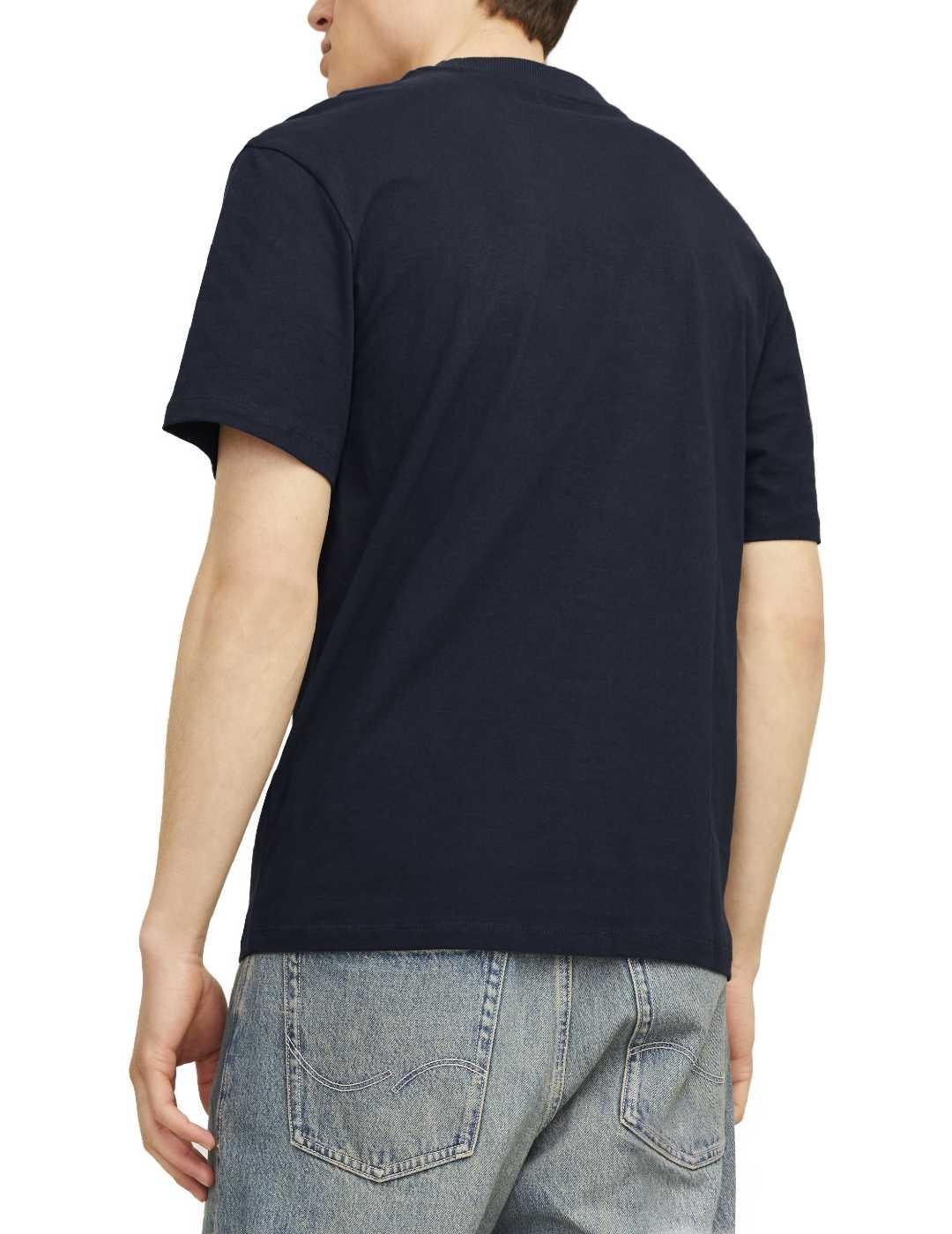 Camiseta Jack&Jones Caleb azul marino manga corta de hombre