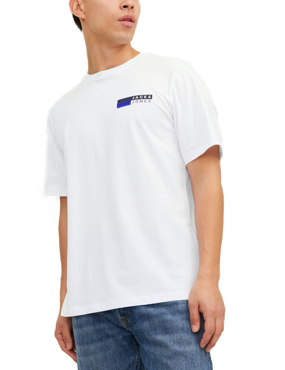 Camiseta Jack&Jones Logo blanca manga corta para hombre