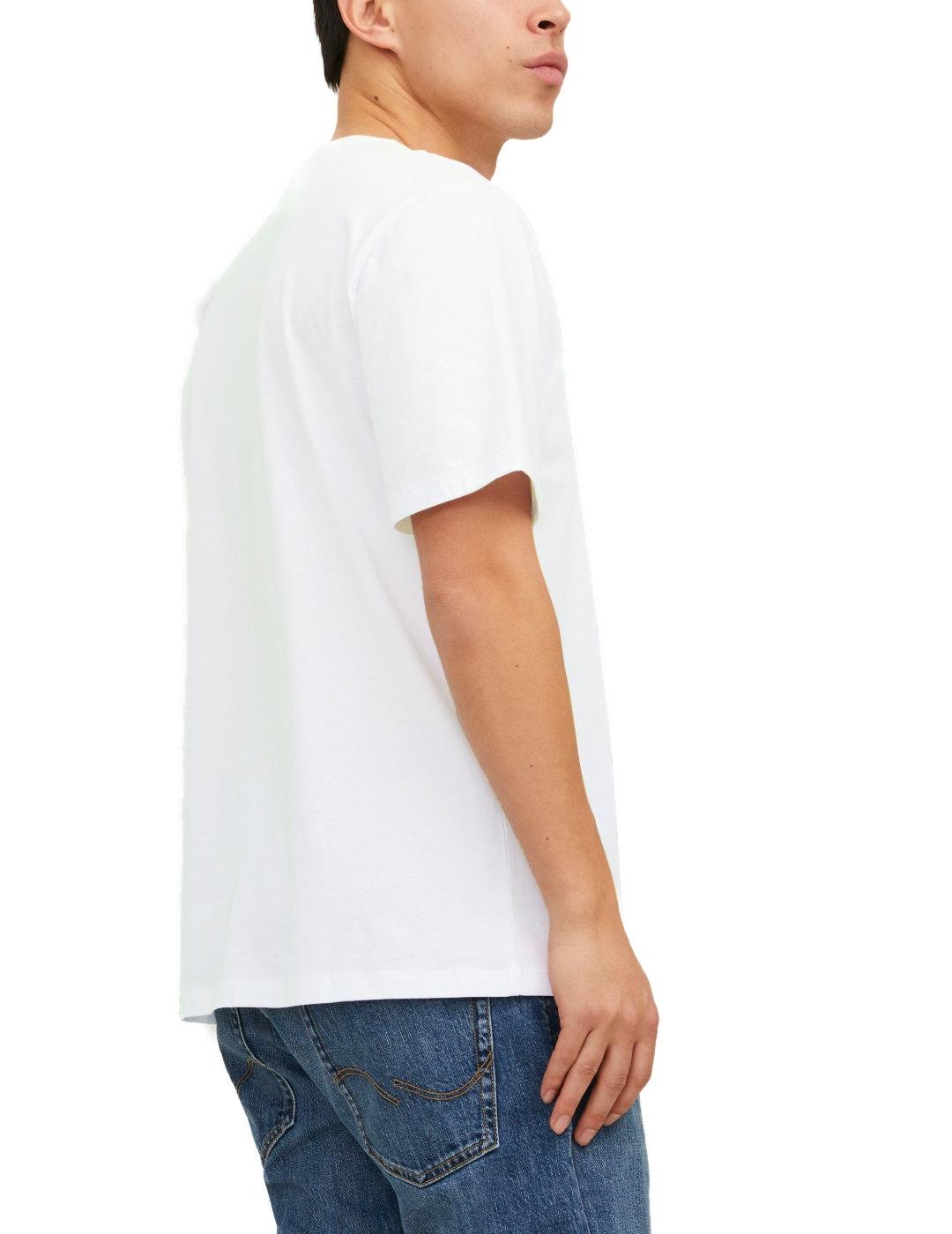 Camiseta Jack&Jones Logo blanca manga corta para hombre