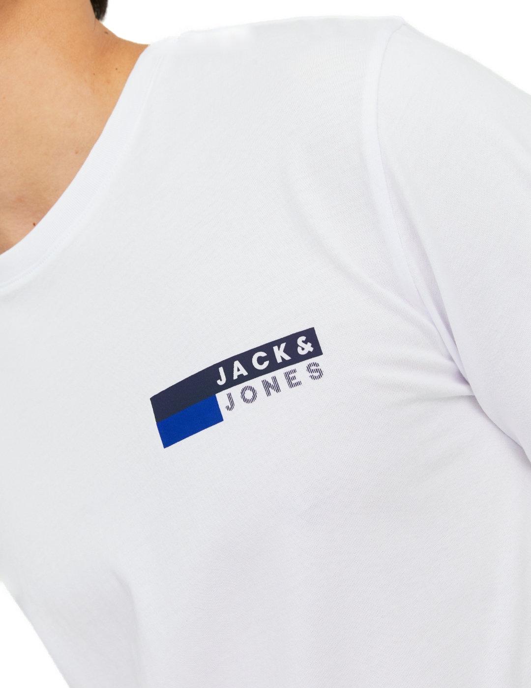 Camiseta Jack&Jones Logo blanca manga corta para hombre