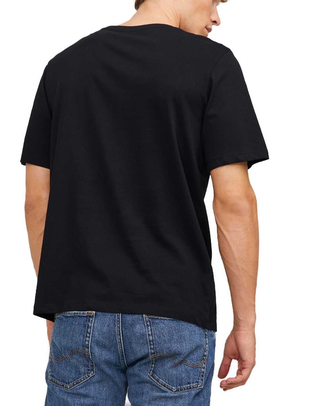 Camiseta Jack&Jones Logo negra manga corta para hombre