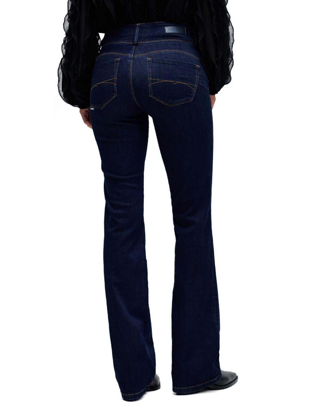 Jegging Salsa efecto Push Up azul oscuro push in de mujer
