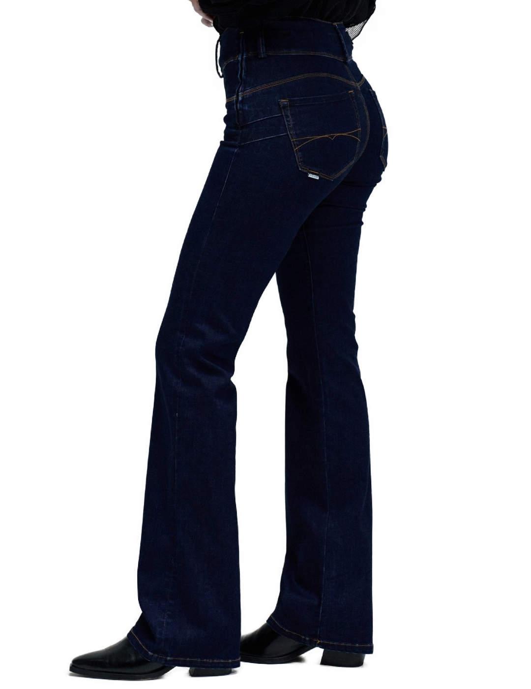 Jegging Salsa efecto Push Up azul oscuro push in de mujer