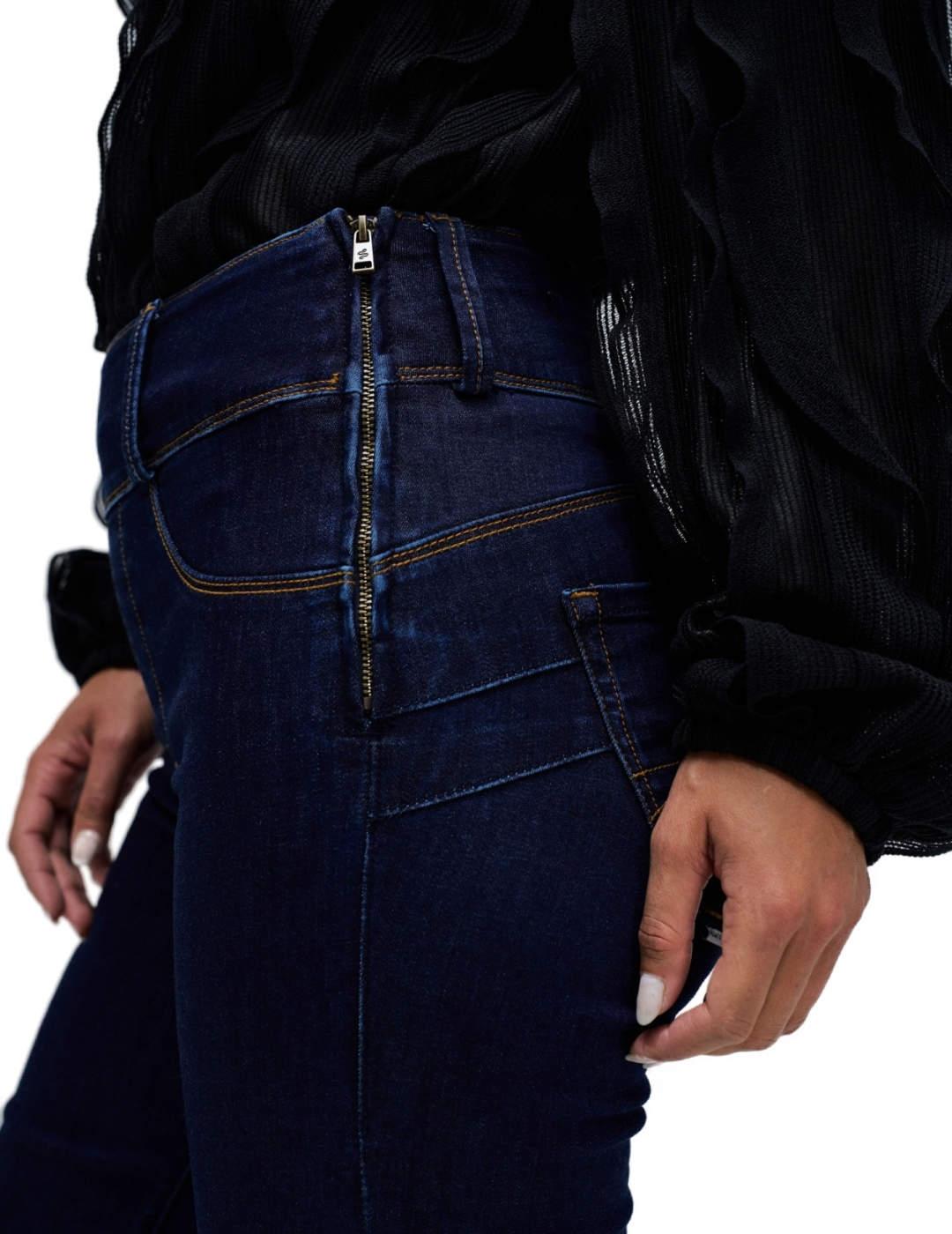 Jegging Salsa efecto Push Up azul oscuro push in de mujer