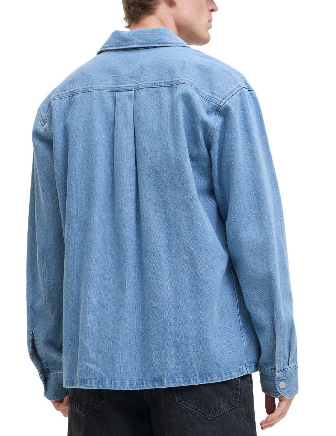 Sobrecamisa Jack&Jones Zac azul claro denim de hombre