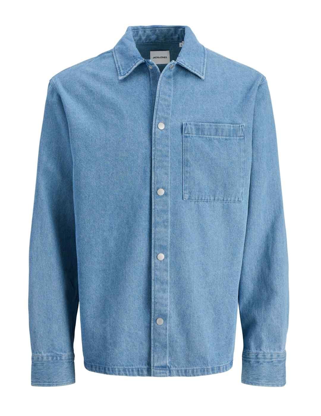 Sobrecamisa Jack&Jones Zac azul claro denim de hombre