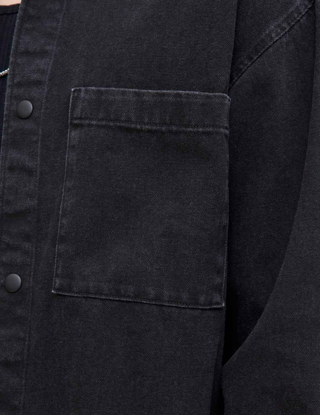 Sobrecamisa Jack&Jones Zac negra denim para hombre