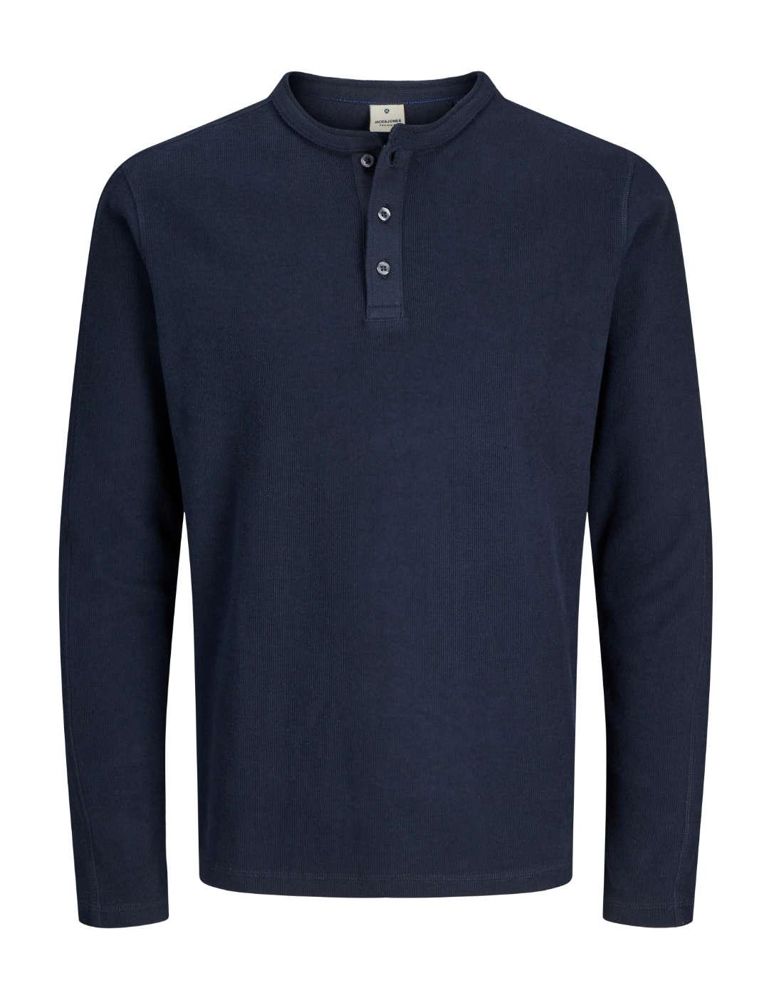 Camiseta Jack&Jones Blutyrell azul manga larga para hombre