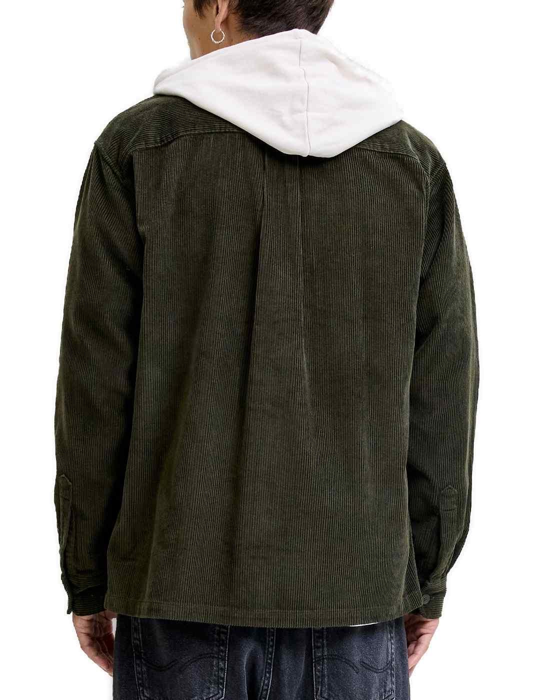 Sobrecamisa Jack&Jones Corduroy verde pana para hombre