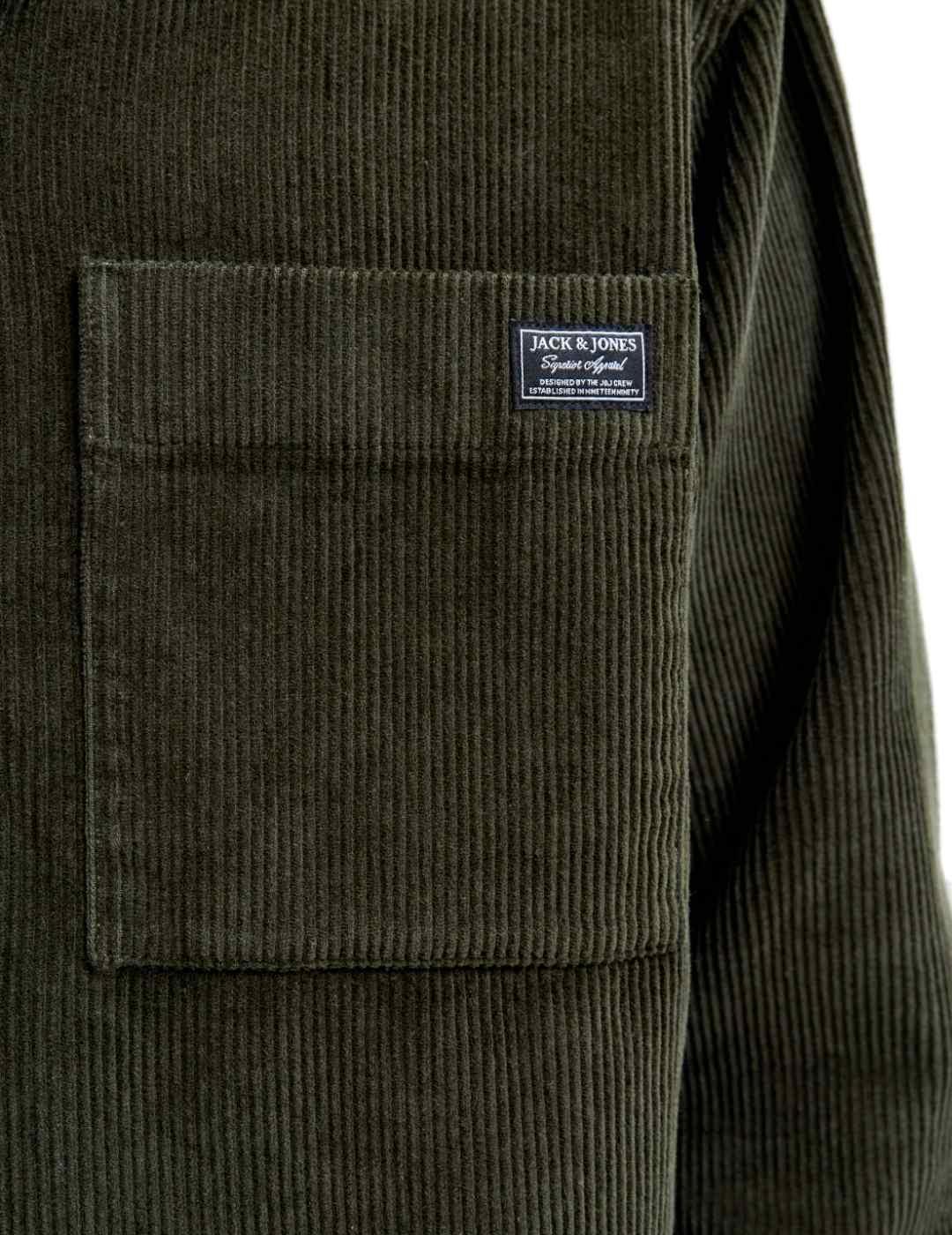 Sobrecamisa Jack&Jones Corduroy verde pana para hombre