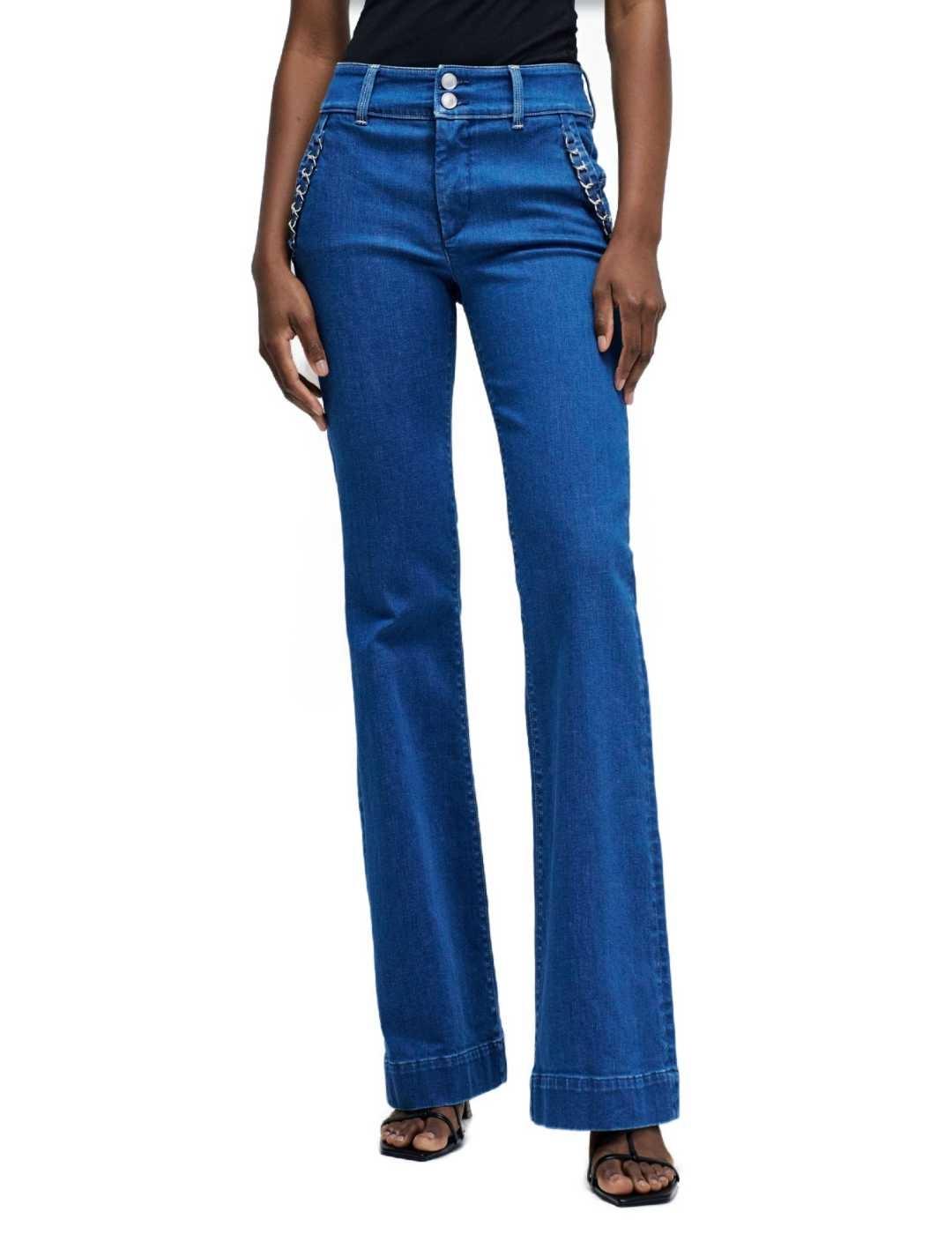 Chino Salsa Push in secret con cadena azul claro de mujer