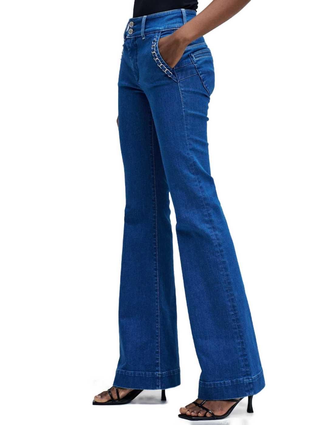 Chino Salsa Push in secret con cadena azul claro de mujer