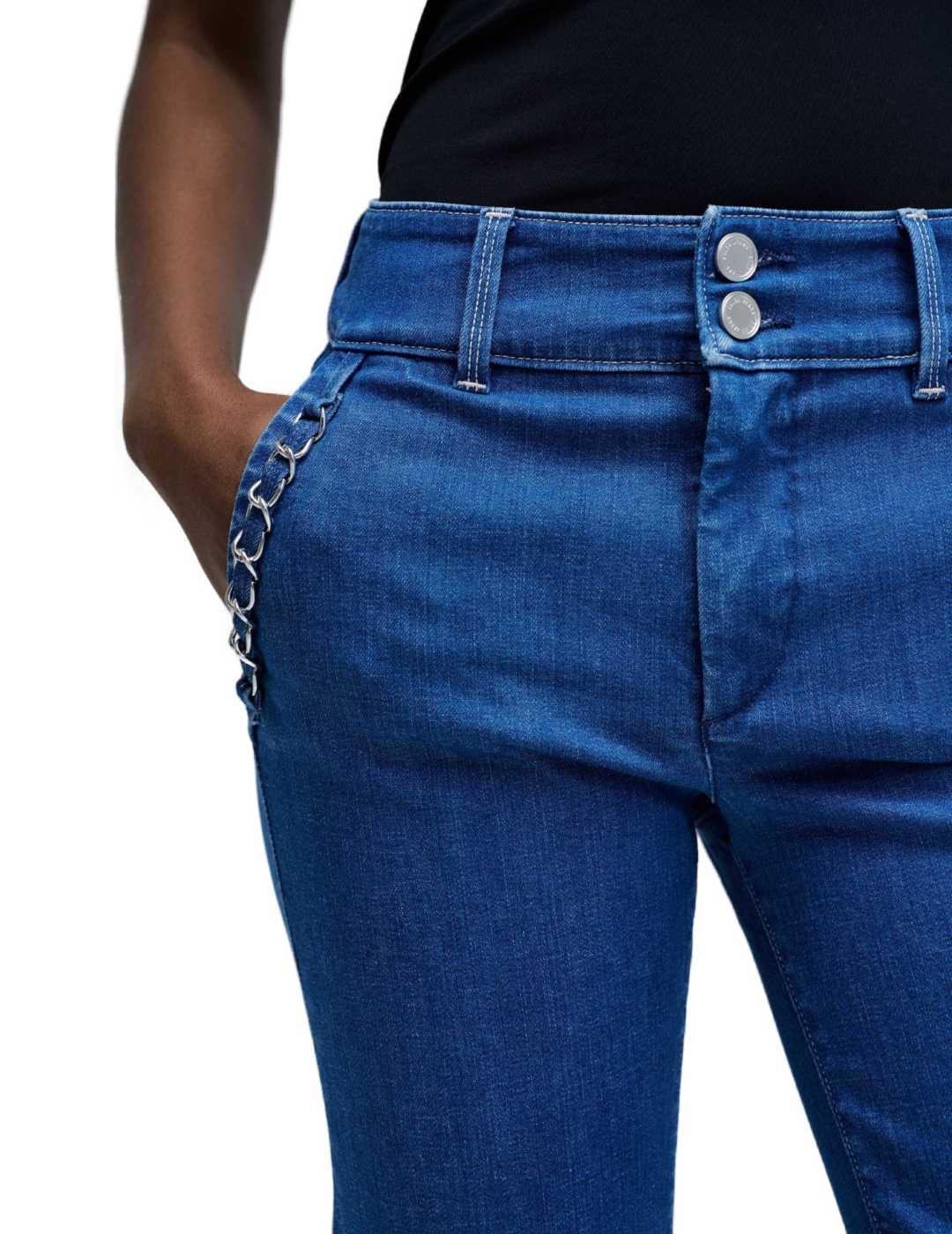 Chino Salsa Push in secret con cadena azul claro de mujer