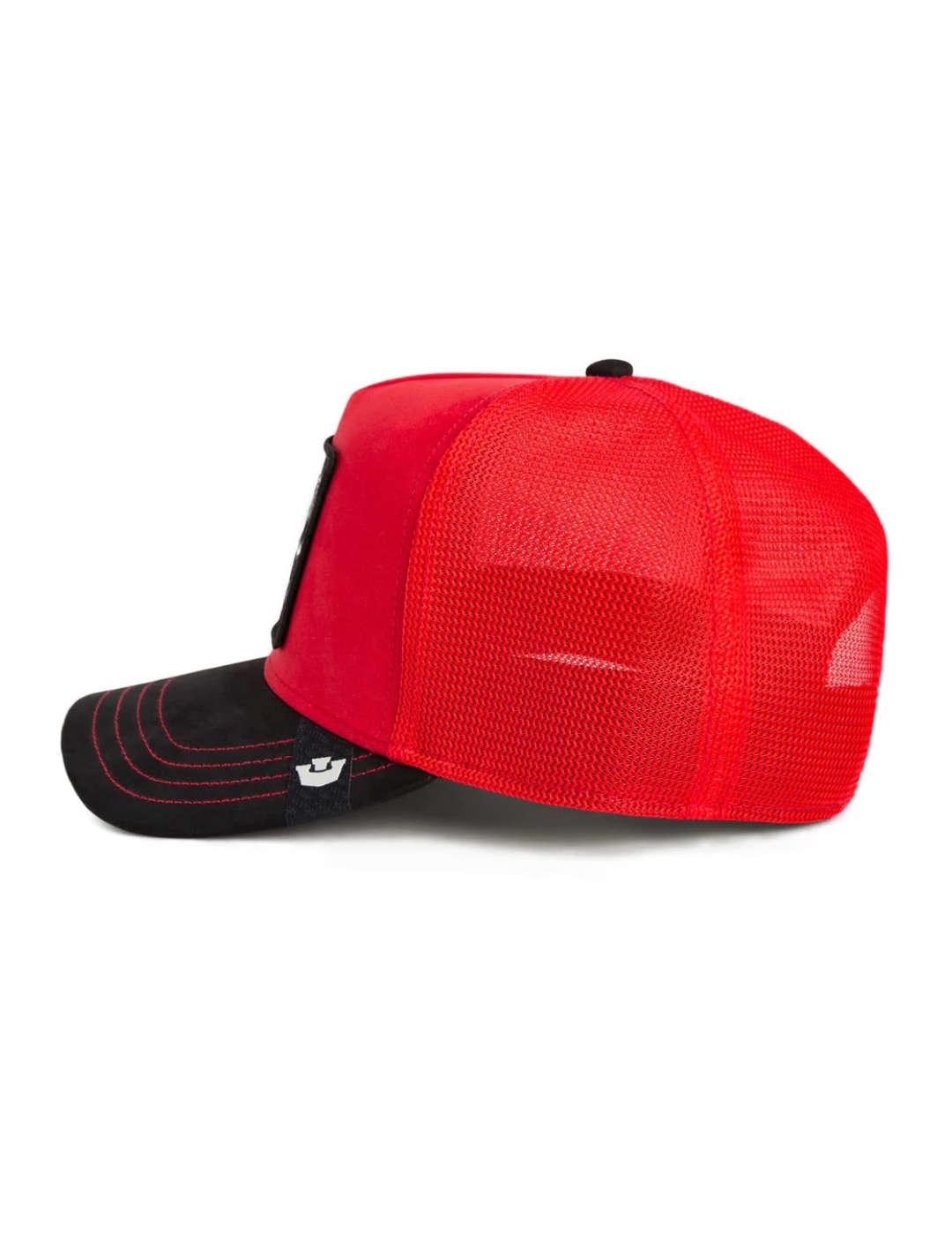 Gorra Goorin Bros Suede Buffalo bicolor negra y roja unisex