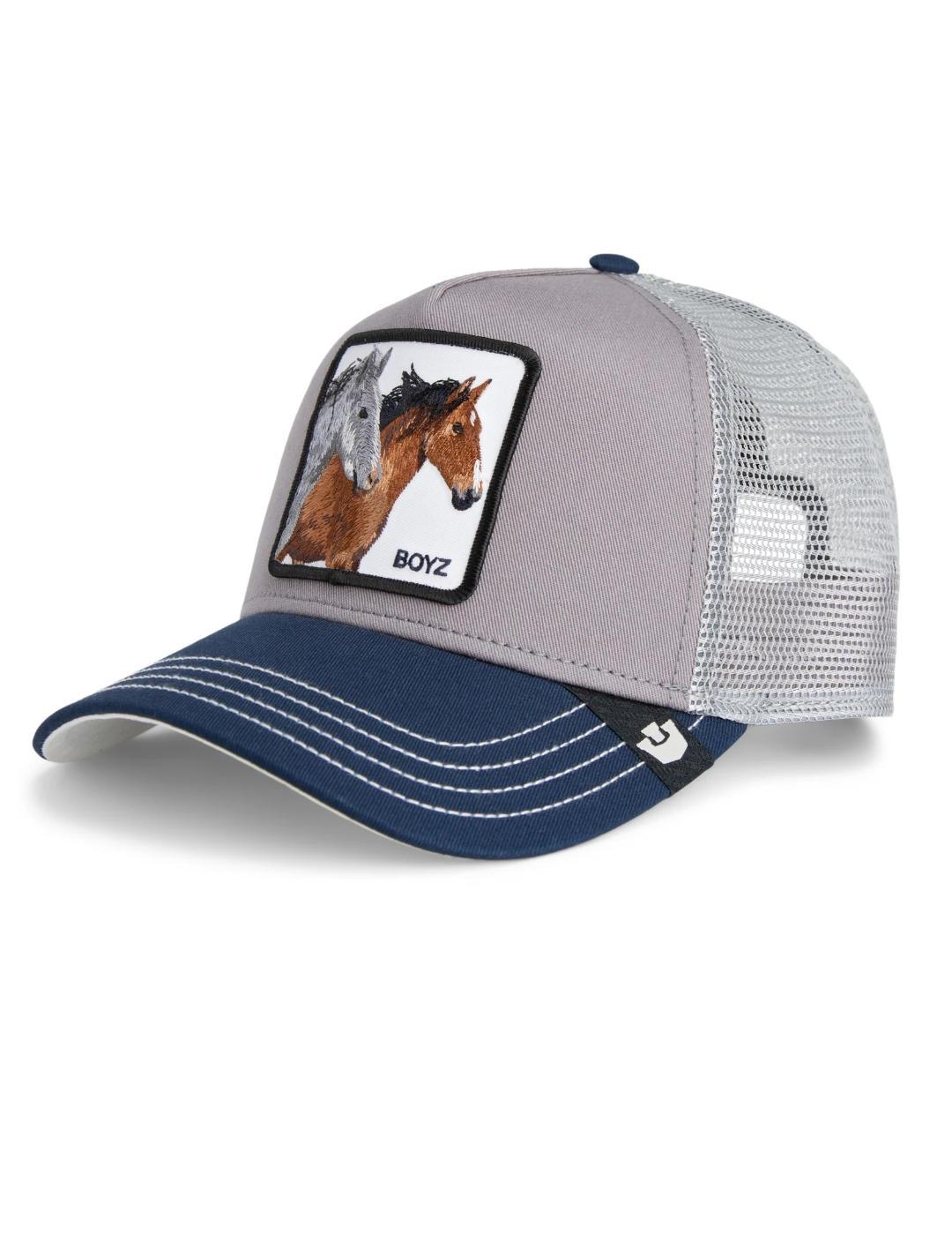 Gorra Gooring Bros The Boyz visera curva gris  marino unisex