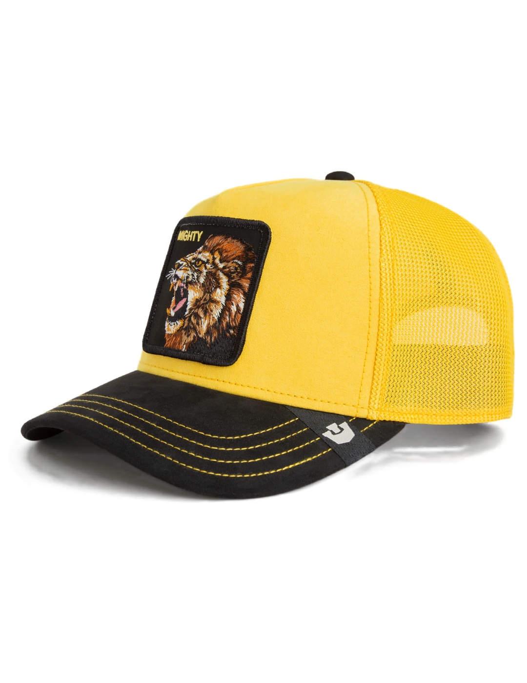 Gorra Goorin Bros Suede Lion ajustable amarilla unisex
