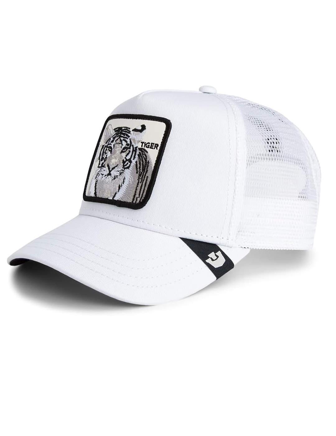 Gorra Goorin Bros Tiger Trucker ajustable blanca unisex