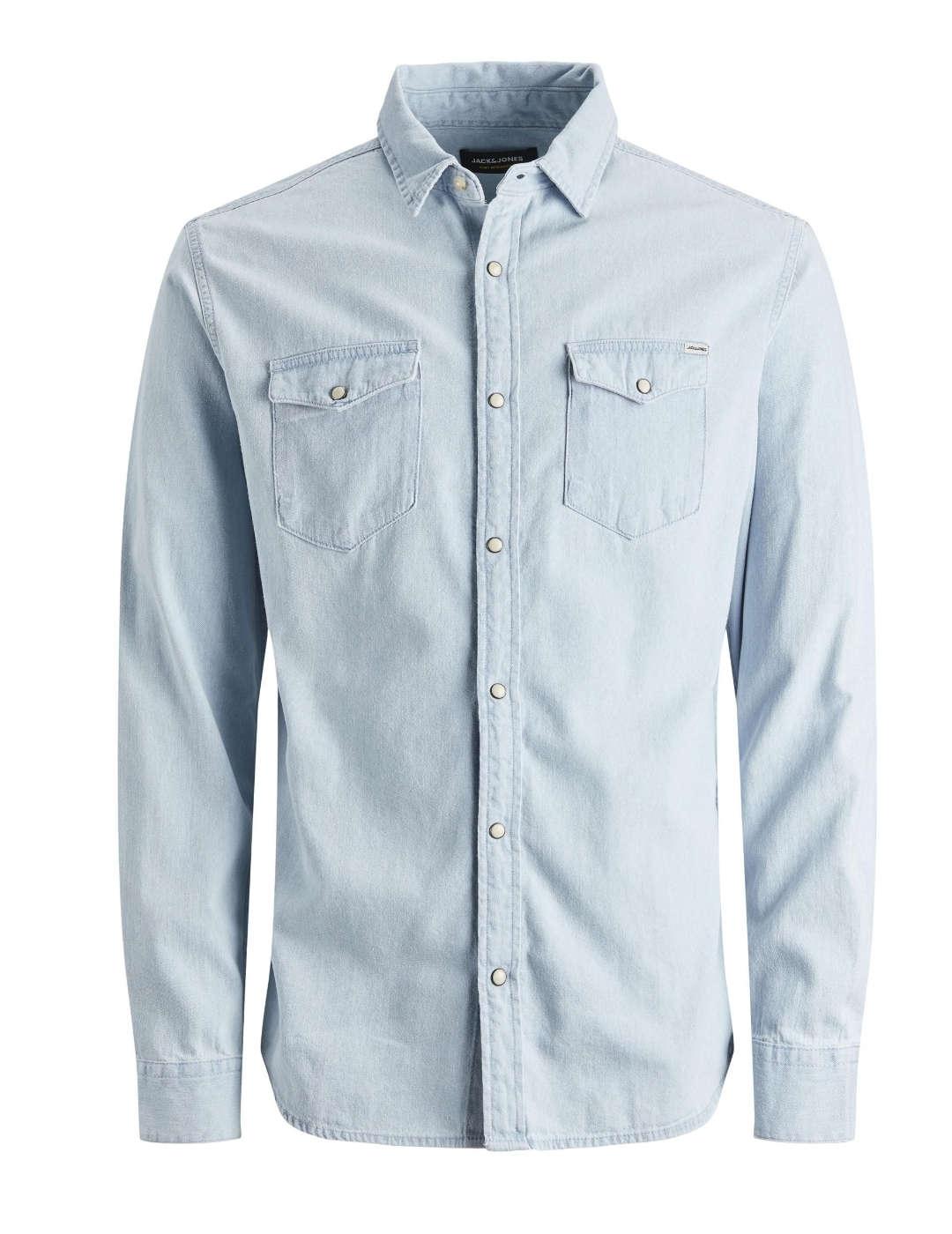 Camisa Jack&Jones Heridan azul denim para hombre