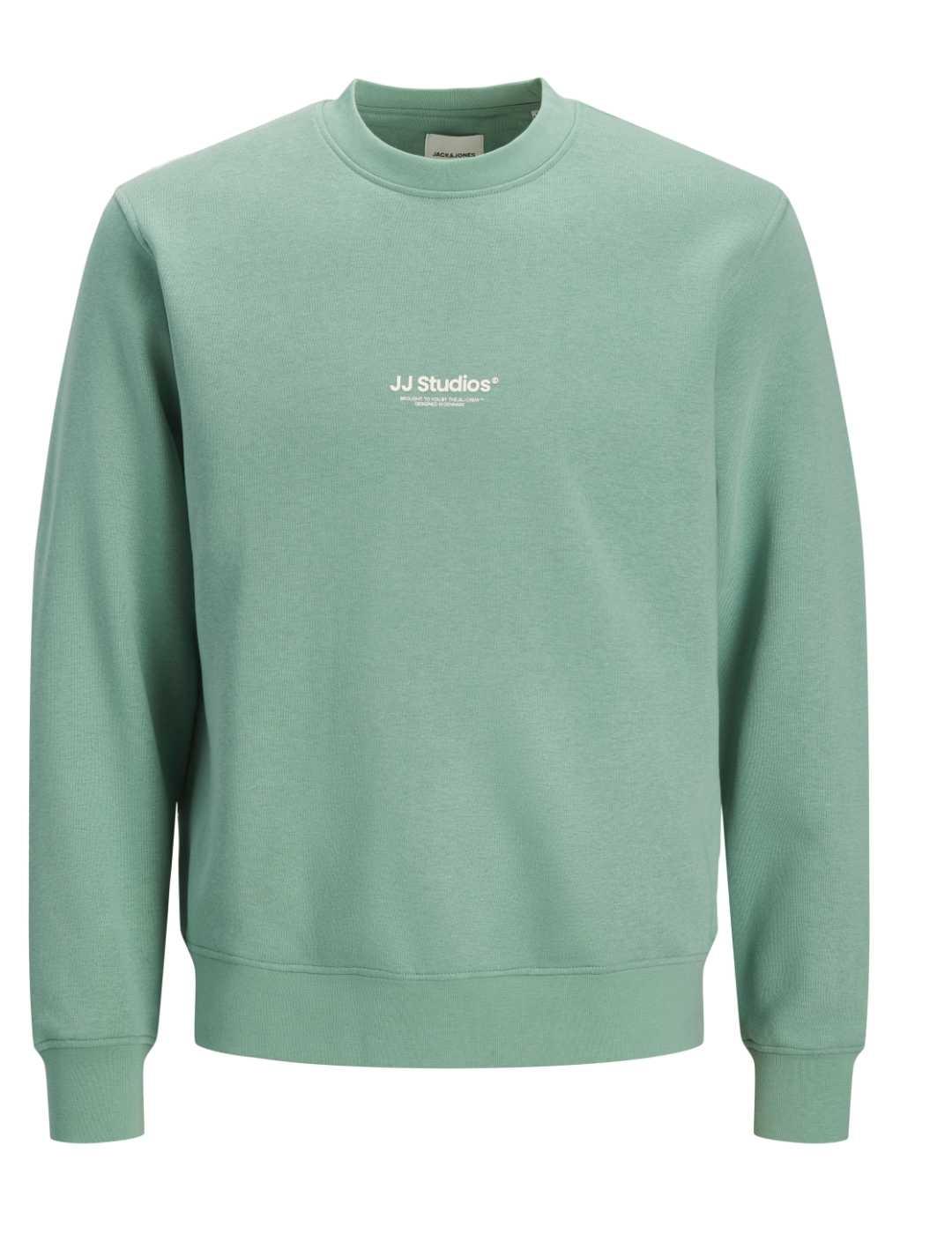 Sudadera Jack&Jones Soho verde agua sin capucha para hombre