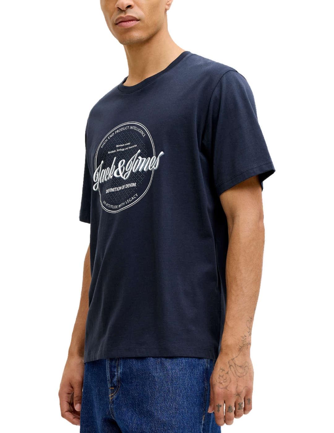 Camiseta Jack & Jones Dover corte regular azul marino hombre