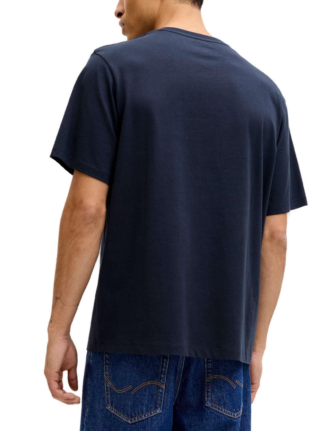 Camiseta Jack & Jones Dover corte regular azul marino hombre