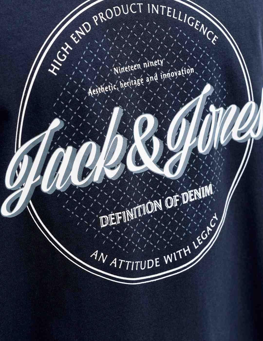 Camiseta Jack & Jones Dover corte regular azul marino hombre