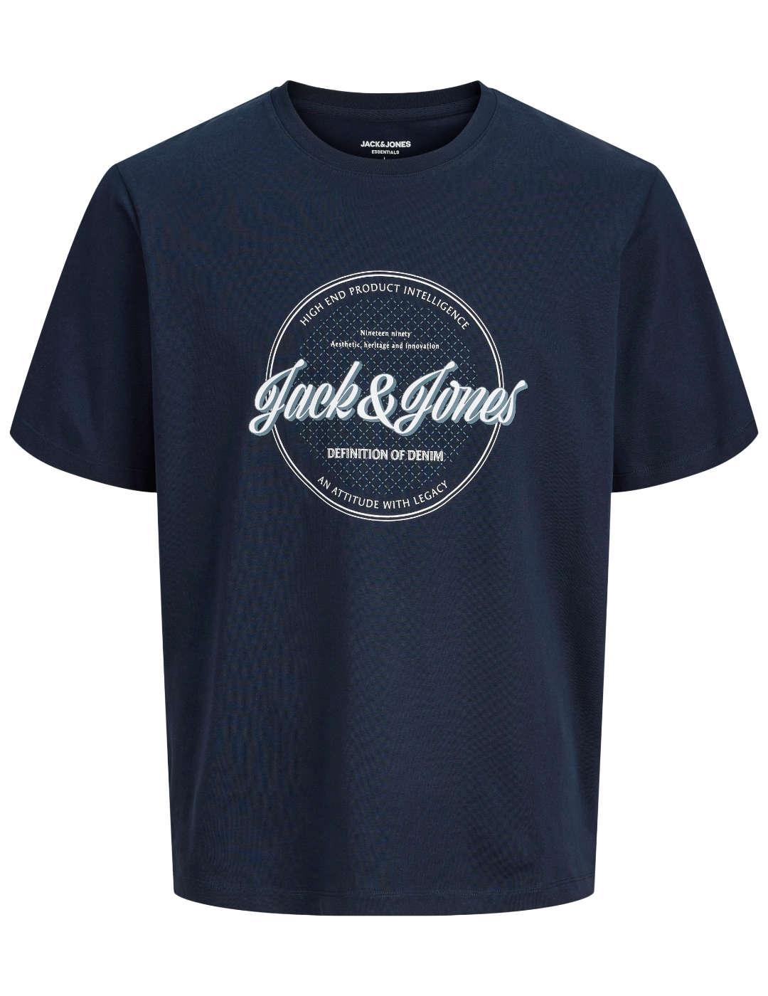 Camiseta Jack & Jones Dover corte regular azul marino hombre