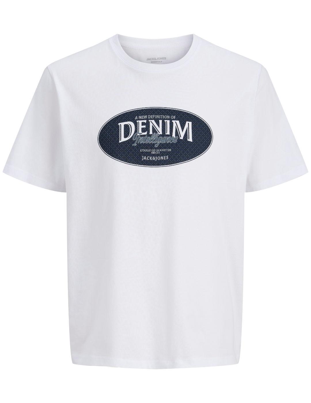 Camiseta Jack & Jones Dover regular fit blanca de hombre