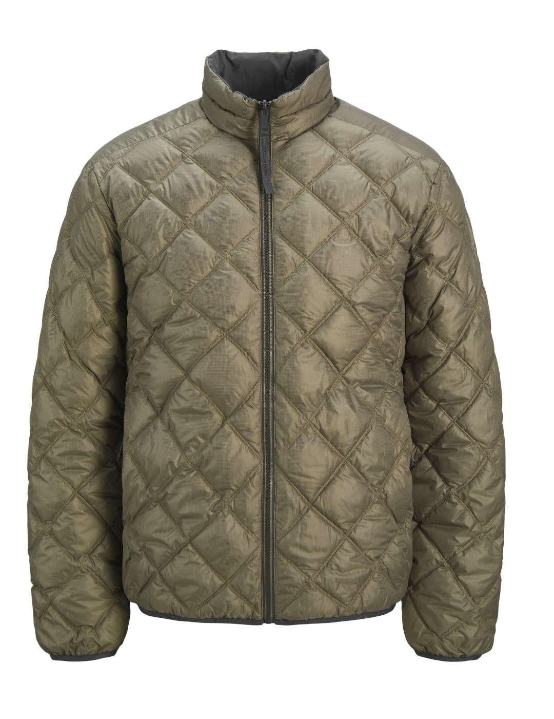 Chaqueta Jack&Jones Reversible gris y verde para hombre