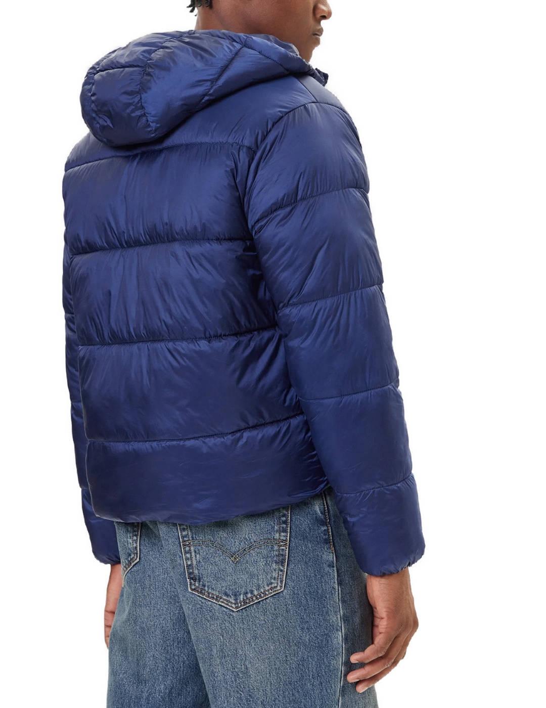 Plumas Jack&Jones acolchado con capucha azul de hombre